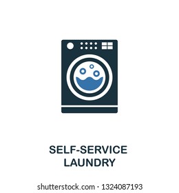 Self-Service Laundry icon. Creative two colors design from cleaning icons collection. UI and UX usage. Illustration of self-service laundry icon. Pictogram isolated on white