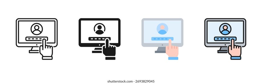 Self-Service Portal Icon Pack In Multiple Styles
