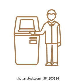 self-service terminal icon people