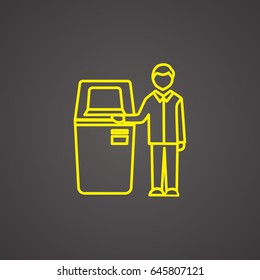 self-service terminal icon people