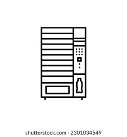 Self-service water machine black line icon. Pictogram for web page, mobile app, promo.