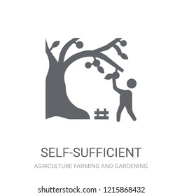 self-sufficient icon. Trendy self-sufficient logo concept on white background from Agriculture Farming and Gardening collection. Suitable for use on web apps, mobile apps and print media.