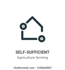 Self-sufficient vector icon on white background. Flat vector self-sufficient icon symbol sign from modern agriculture farming and gardening collection for mobile concept and web apps design.