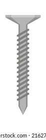 Self-tapping screw Construction Tool Icon. Vector illustration