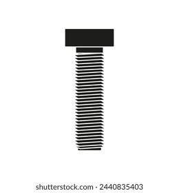 Vector de icono de tornillo autorroscante. Señal de ilustración de tornillo. Símbolo o logotipo de perno.
