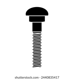 Vector de icono de tornillo autorroscante. Señal de ilustración de tornillo. Símbolo o logotipo de perno.