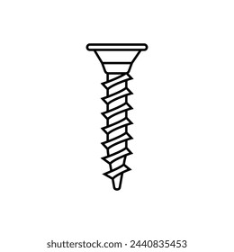 Self-tapping screw icon vector. Screw illustration sign. Bolt symbol or logo.