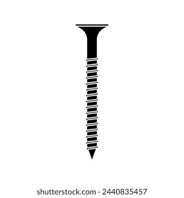 Vector de icono de tornillo autorroscante. Señal de ilustración de tornillo. Símbolo o logotipo de perno.