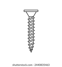 Self-tapping screw icon vector. Screw illustration sign. Bolt symbol or logo.