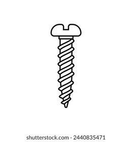 Self-tapping screw icon vector. Screw illustration sign. Bolt symbol or logo.