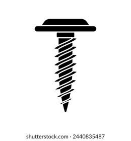 Self-tapping screw icon vector. Screw illustration sign. Bolt symbol or logo.