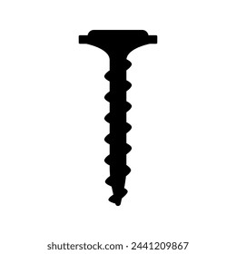 Vector de icono de tornillo autorroscante. Señal de ilustración de tornillo. Símbolo o logotipo de perno.