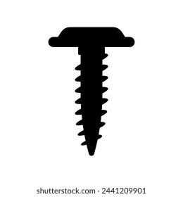 Self-tapping screw icon vector. Screw illustration sign. Bolt symbol or logo.