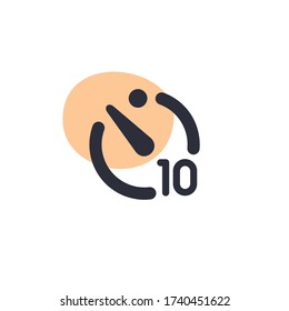Selftimer 10s - Modern Icon (Pictogram)