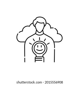 Self-understanding сolor line icon. Life for yourself. Abandonment of other people's goals. Pictogram for web page, mobile app, promo. UI UX GUI design element. Editable stroke.