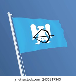 Diseño de Bandera de Onda Seljuk y Diseño de Bandera Seljuk