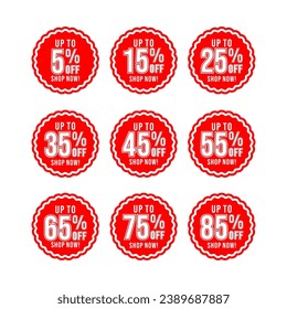 Vender color rojo al 5% del diseño vectorial