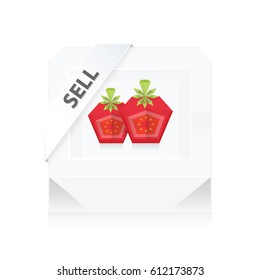 Sell Box dissect Tomato 3D Origami Icon