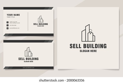 Plantilla de logotipo de construcción de ventas en estilo monograma