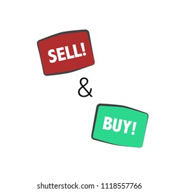 Sell and buy vector illustration