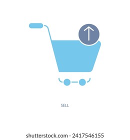 icono de línea de concepto de venta. Ilustración de elemento simple. diseño de símbolos de esquema de concepto de venta.