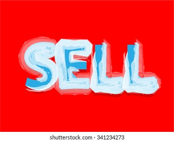 Sell Frozen Text Typography Background