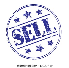sell grunge stamp, vector illustration 