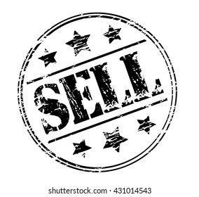 sell grunge stamp, vector illustration 