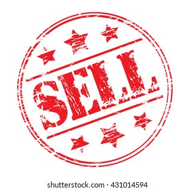 sell grunge stamp, vector illustration 