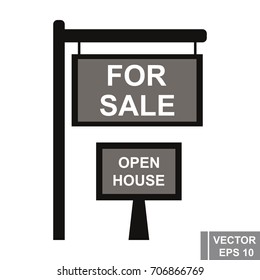 Sell. House. Signboard. New housing. The realtor. For your design.