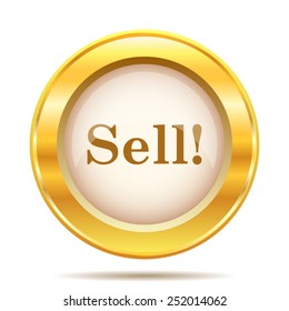 Sell icon. Internet button on white background. EPS10 vector. 