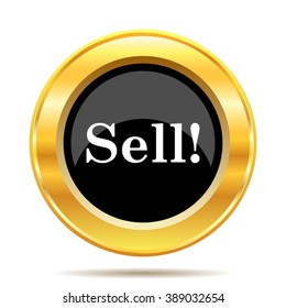Sell icon. Internet button on white background. EPS10 vector.