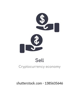sell icon. isolated sell icon vector illustration from cryptocurrency economy collection. editable sing symbol can be use for web site and mobile app