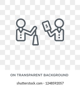 Sell icon. Trendy flat vector Sell icon on transparent background from Cryptocurrency economy and finance collection. High quality filled Sell symbol use for web and mobile