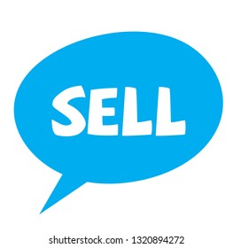 sell label on white background