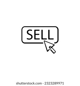 Diseño de iconos de estilo de línea de venta