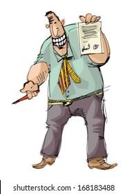sell manager - cartoon