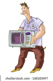 sell manager - cartoon