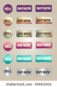 sell and pay and buy web creative new beautiful modern buttons sweet 
