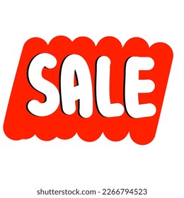 Sell price tag - vector drawn by hand.