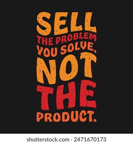 Sell the problem you solve, not the product typography