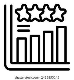 Sell shop graph icon outline vector. Interior market. Fashion outlet