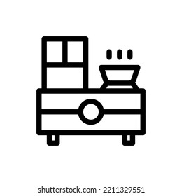 Sell Snack, Stand, Flea Market, Flat Icon Logo Illustration Vector Isolated. Sell Snack and Street Food icon set. Suitable for Web Design, Logo, App. 