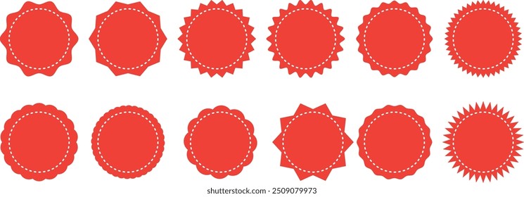 Sell Sticker, Price Tag Vector set, Promotion Tag, Star Shape, Label in Flat style, For Banner and Decoration graphic elements, Vector Stock eps10