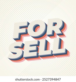 En venta. Diseño de efecto de texto en estilo 3D con buenos colores para anuncios promocionales