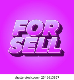 En venta. Diseño de efecto de texto en estilo 3D con buenos colores para anuncios promocionales