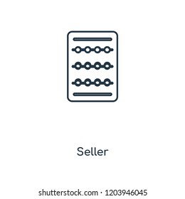 Seller concept line icon. Linear Seller concept outline symbol design. This simple element illustration can be used for web and mobile UI/UX.
