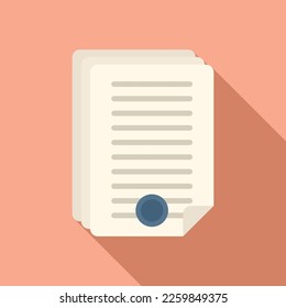 Seller contract icon flat vector. Call person. Phone contact