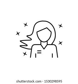 Seller girl avatar icon. Element of people avatar icon