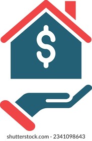 Seller Glyph Two Color Icon For Personal And Commercial Use.
